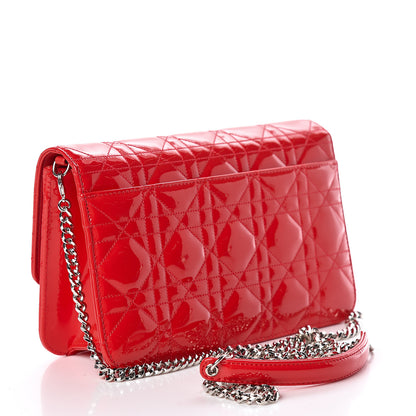 Christian Dior Patent Cannage Miss Dior Promenade Pouch Red 3 of 10