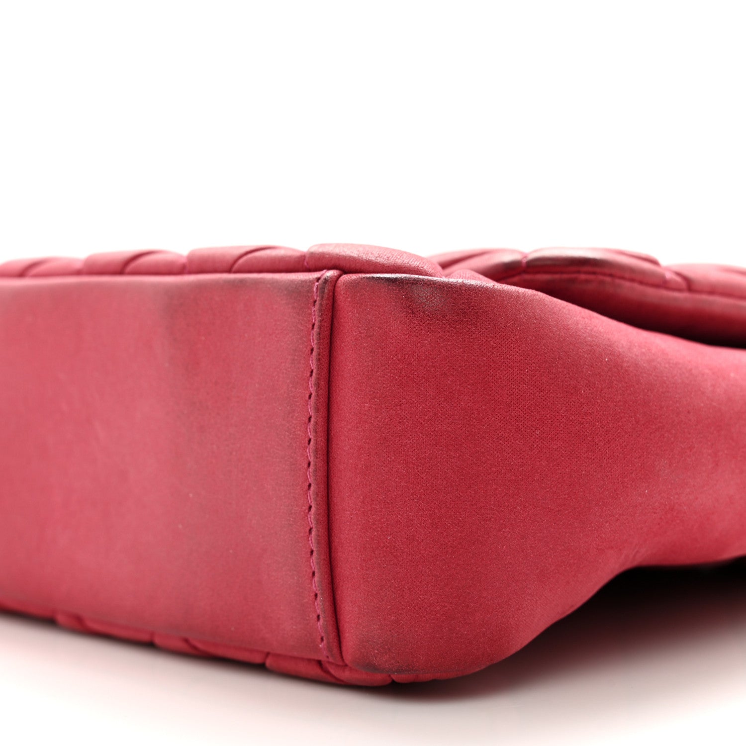 Chanel Iridescent Calfskin Small New Bubble Quilt Flap Fuchsia 10 of 16