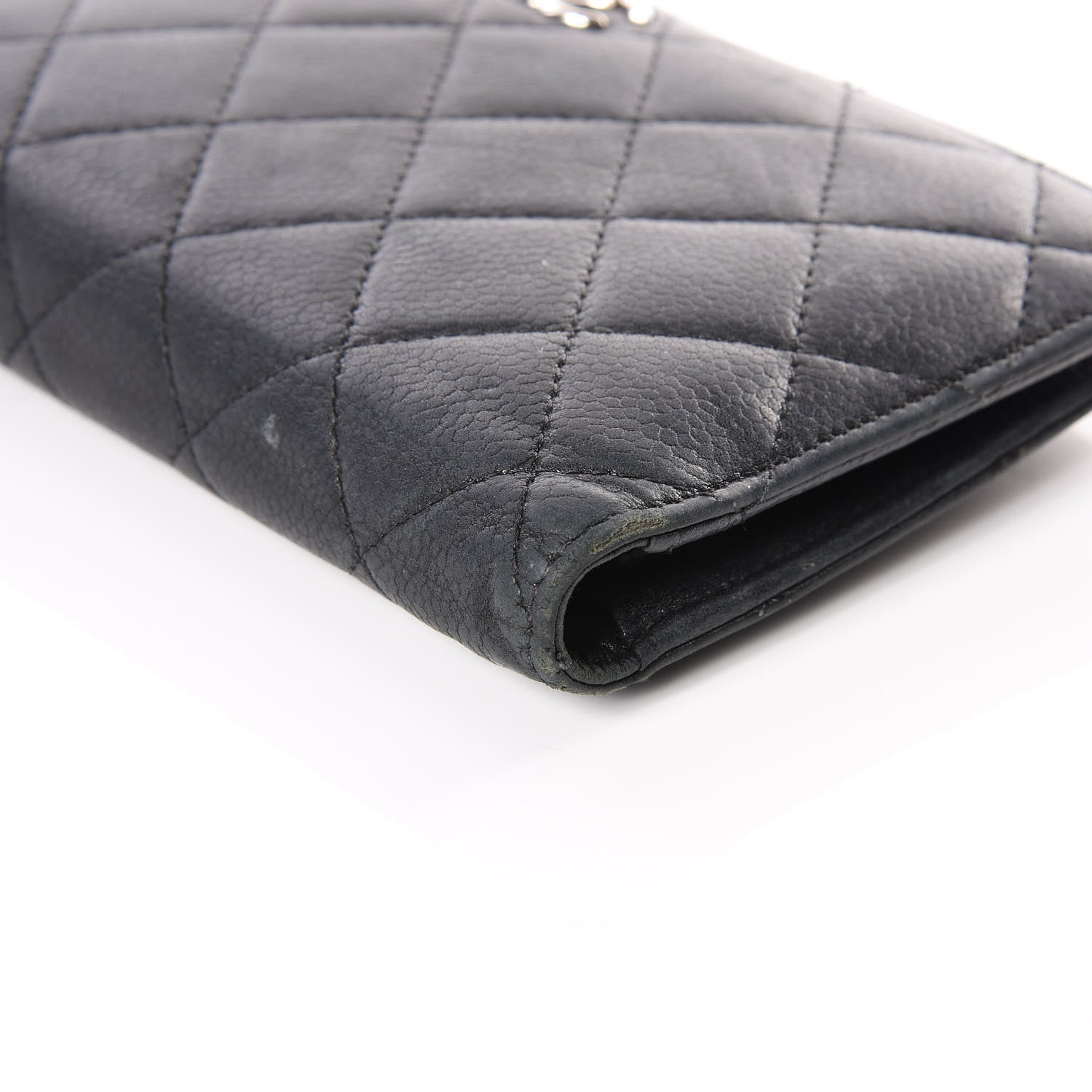 Chanel Caviar Calfskin Quilted Yen Wallet Black 6 of 12