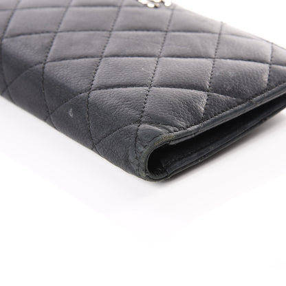 Chanel Caviar Calfskin Quilted Yen Wallet Black 6 of 12