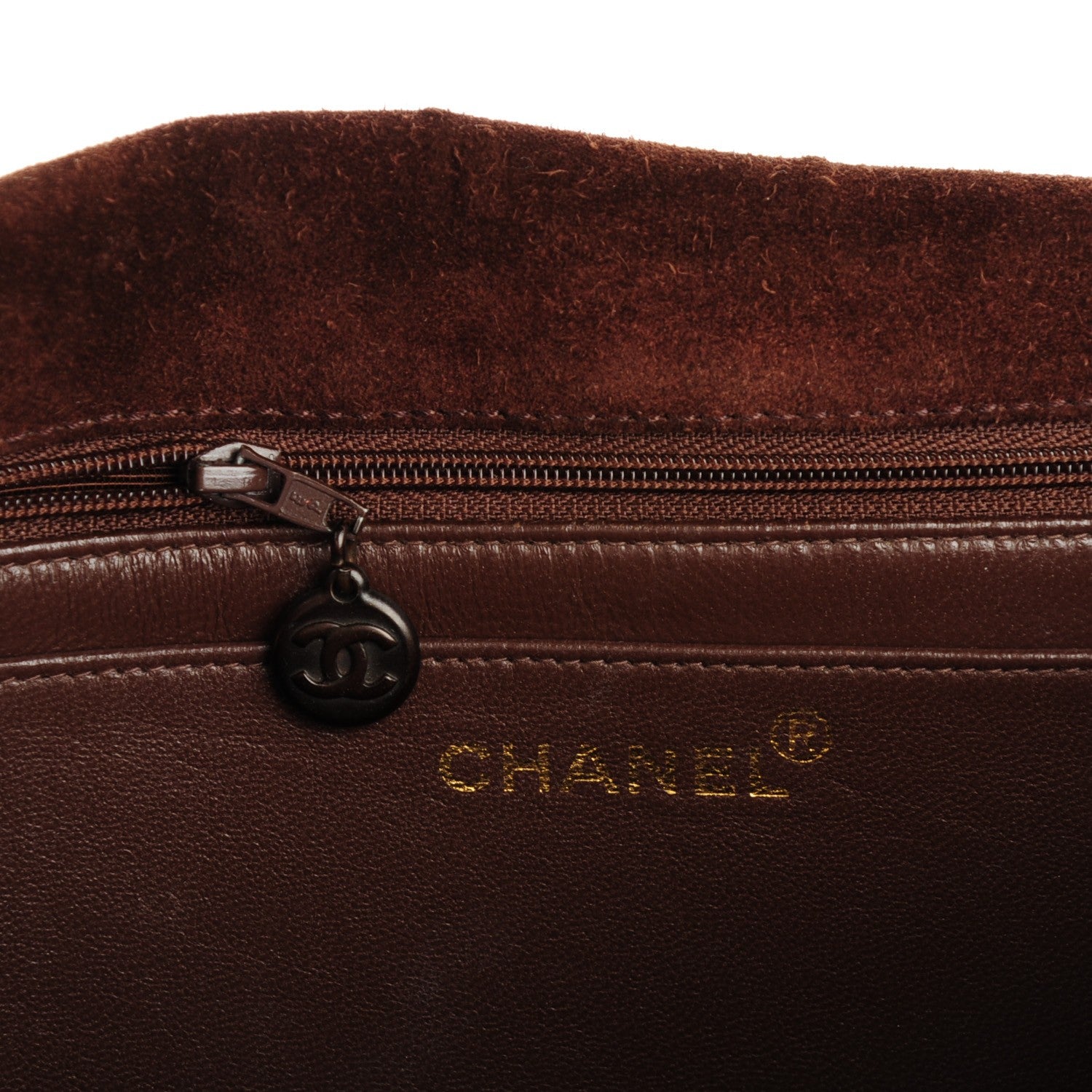Chanel Suede Quilted Flap Bag Brown 7 of 8