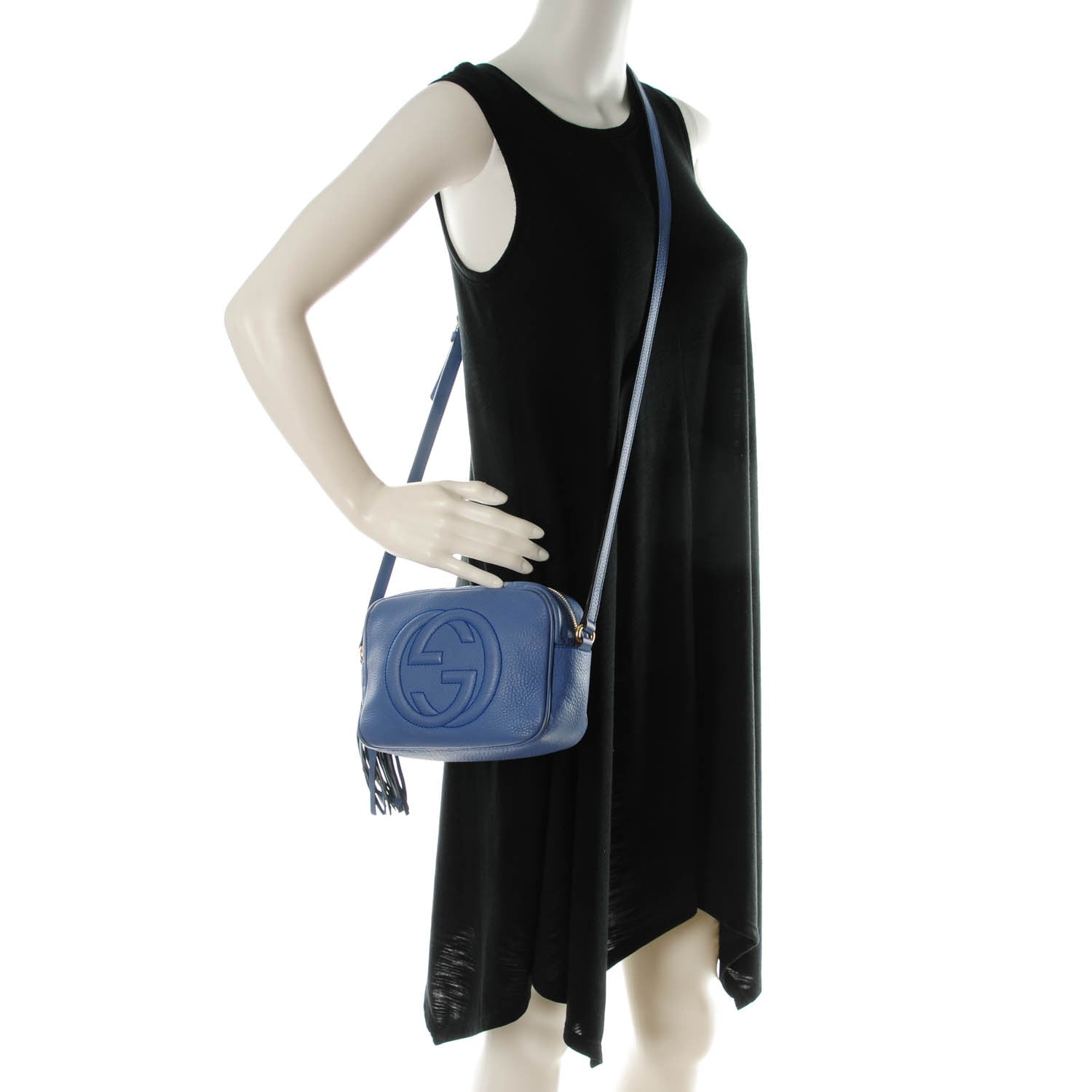 Gucci Pebbled Calfskin Small Soho Disco Bag Periwinkle 2 of 8