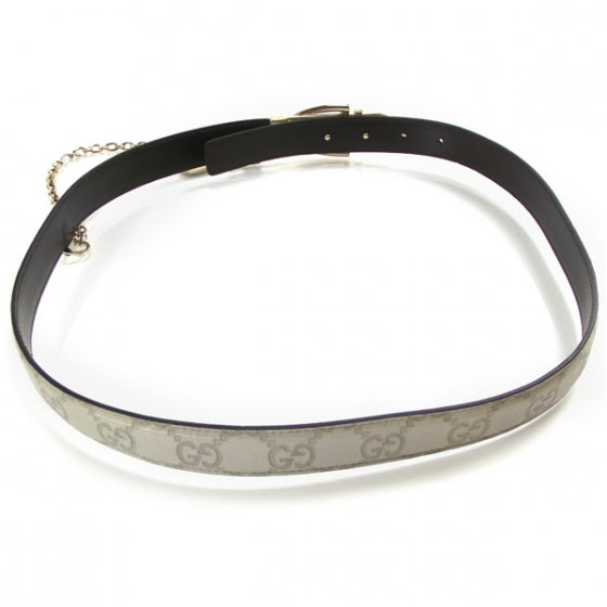 Guccissima Chain Belt Ivory 34