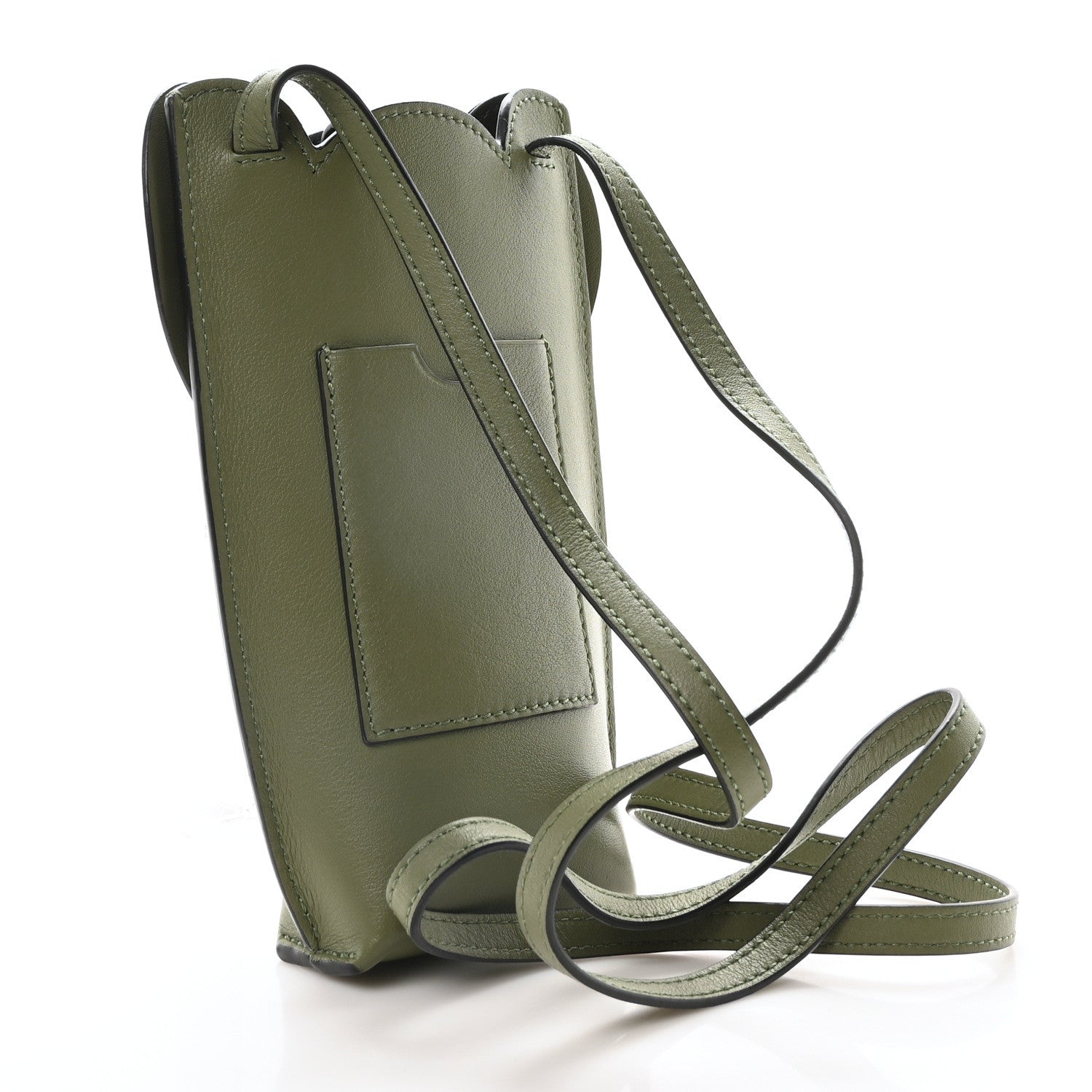 Loewe Calfskin Elephant Pouch Crossbody Bag Avocado 3 of 9