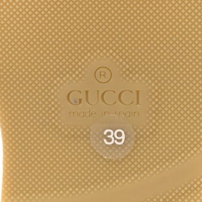 Gucci Canvas Grossgrain Embroidered Judit Ankle Wrap Platform 35/120mm Espadrille Wedges 39 White Shell 6 of 8
