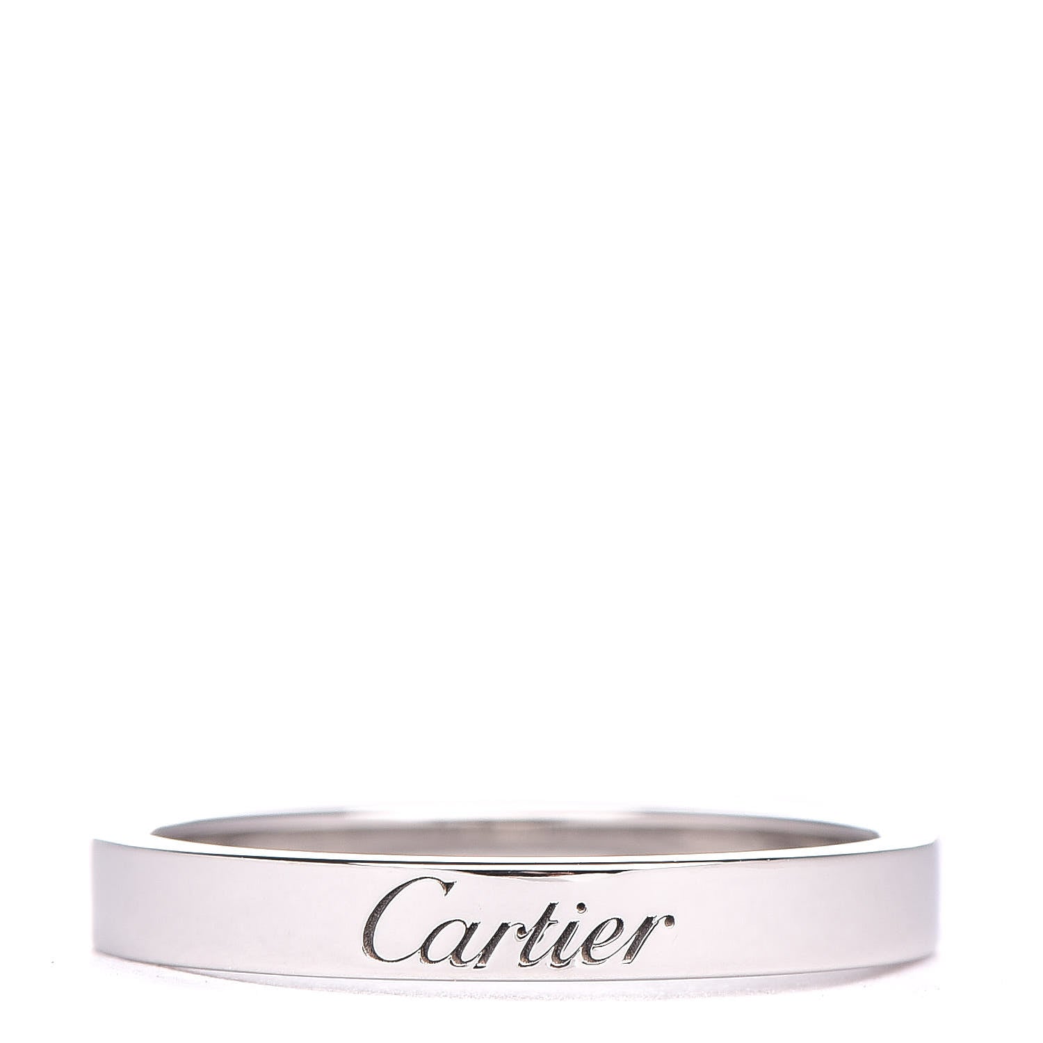 Cartier Platinum 3mm C De Wedding Band 58 8.25 1 of 6