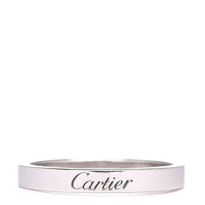 Cartier Platinum 3mm C De Wedding Band 58 8.25 1 of 6