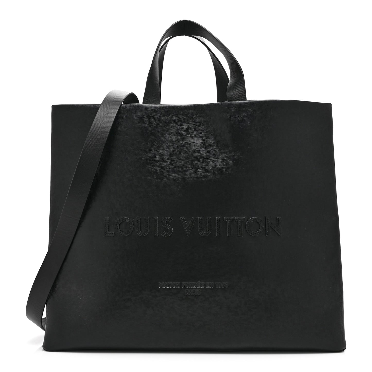 Calfskin Shopper Tote MM Black