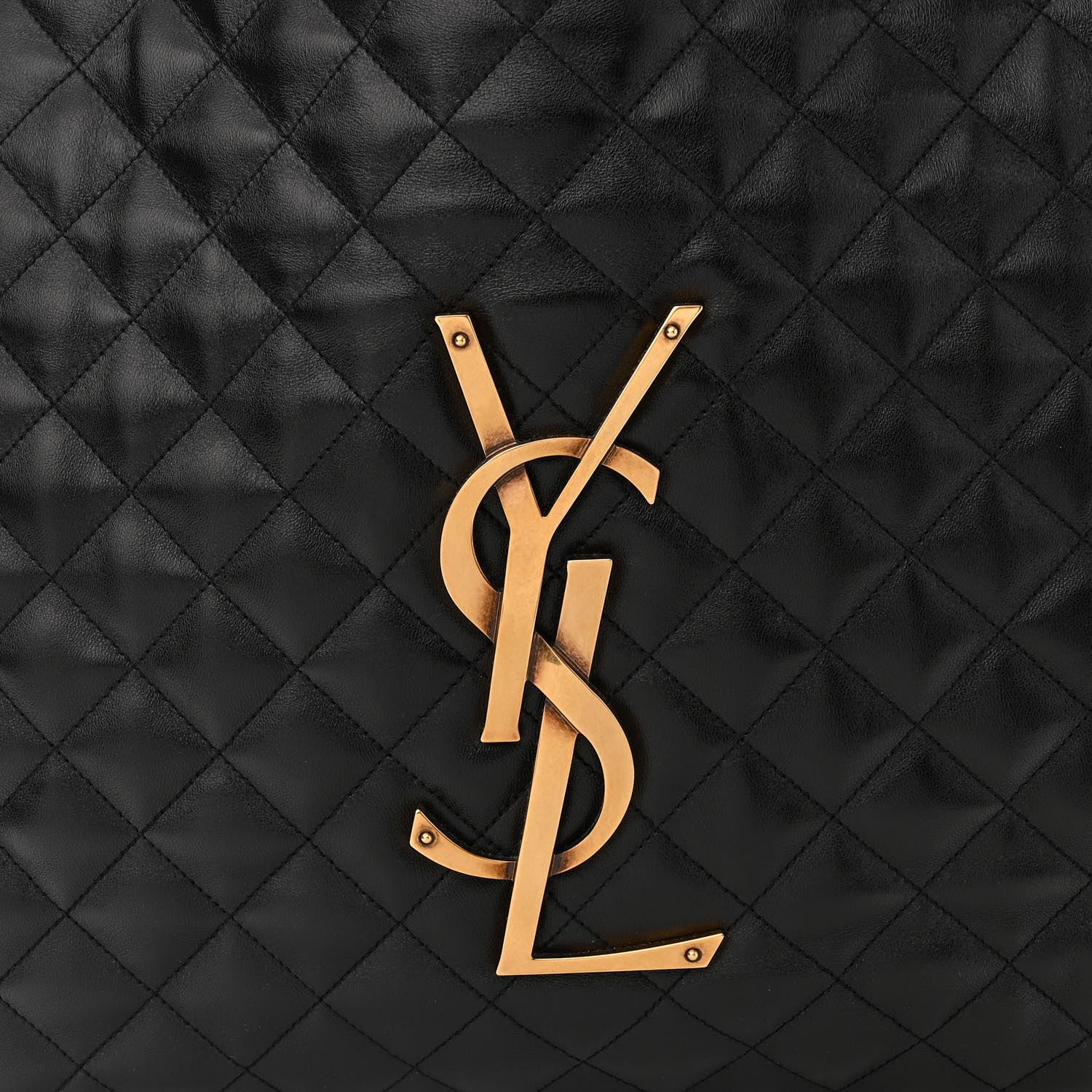 Saint Laurent Lambskin Quilted Maxi Icare Shopping Tote Black 11 of 14