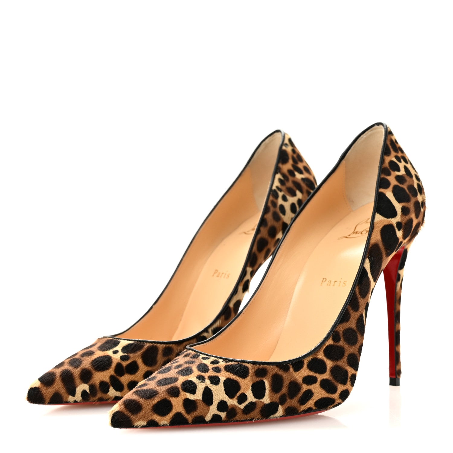 Christian Louboutin Pony Madagascar Kid Kate 100 Pumps 40 Brown Black 4 of 8