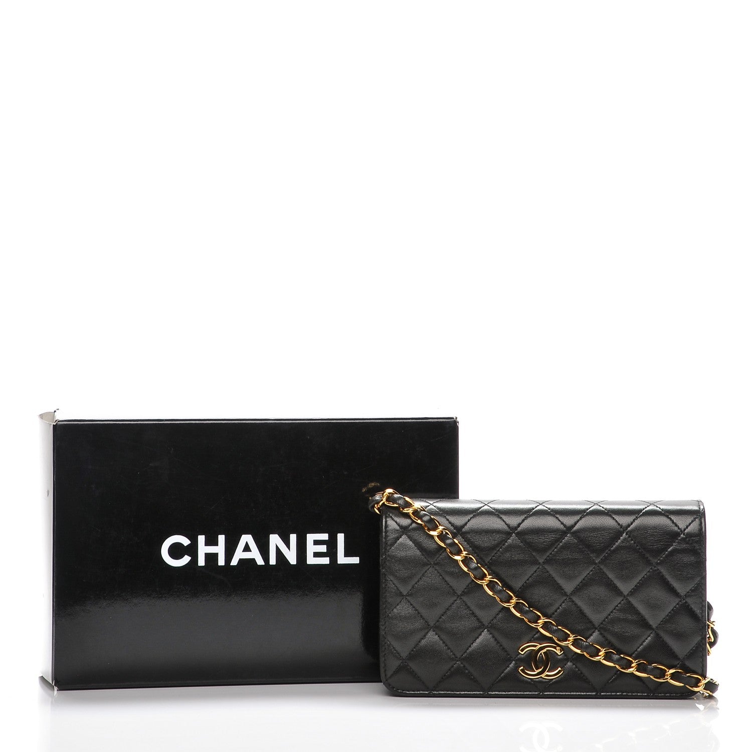 Chanel Lambskin Quilted Small Evening Flap Black 8 of 8