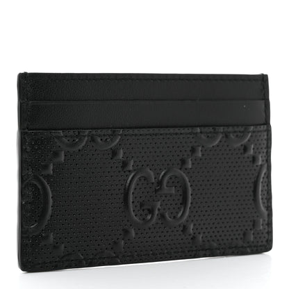 Gucci Calfskin GG Tennis Embossed Card Holder Black 3 of 7