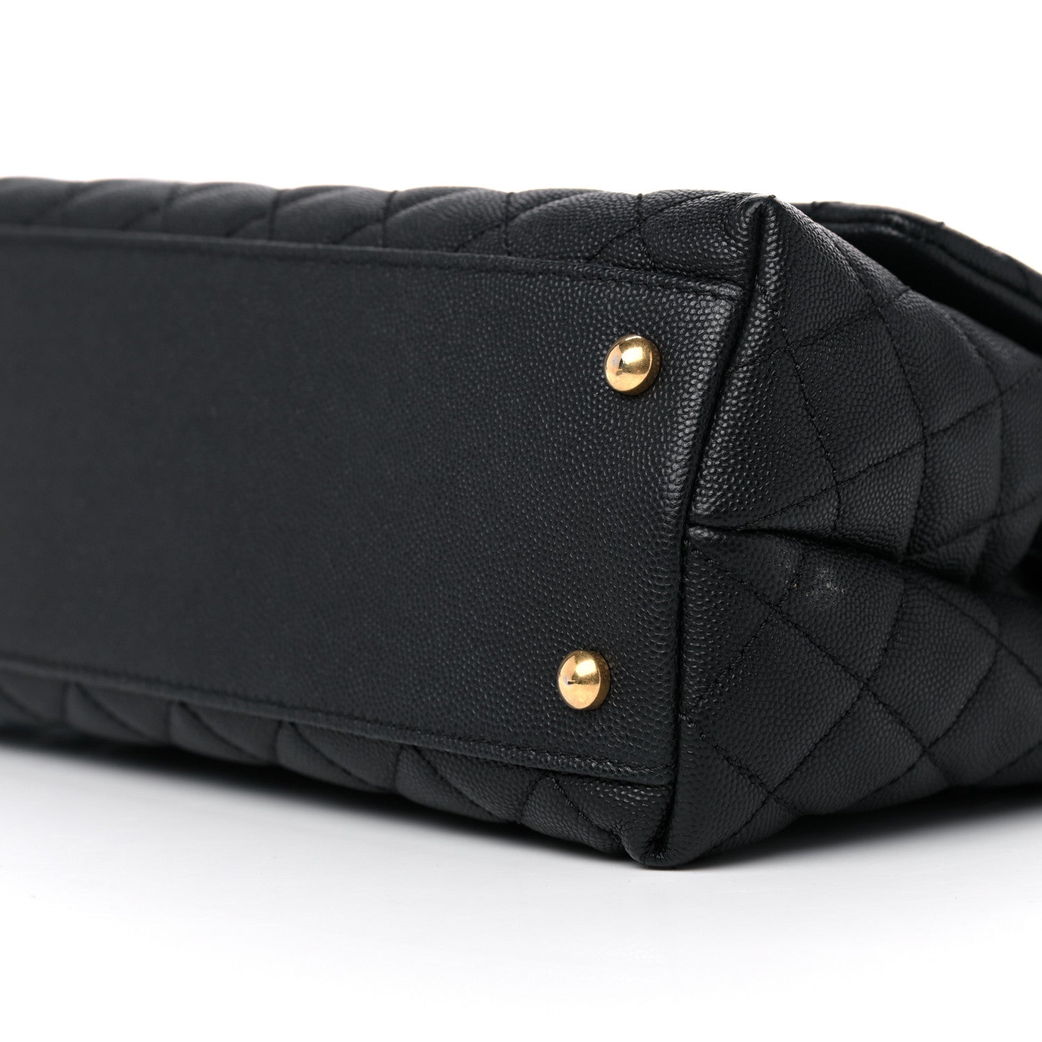 Chanel Caviar Lizard Quilted Small Coco Handle Flap Black 9 of 10
