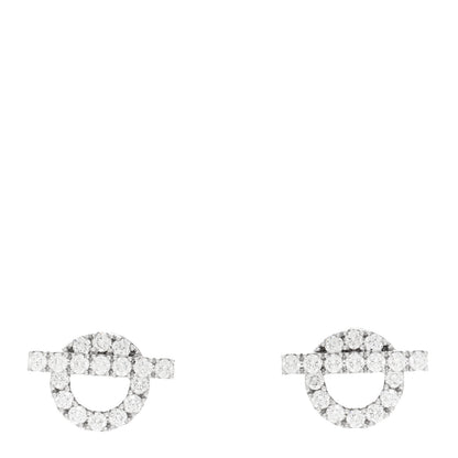 Hermes 18K White Gold Diamond Finesse Earrings 1 of 5