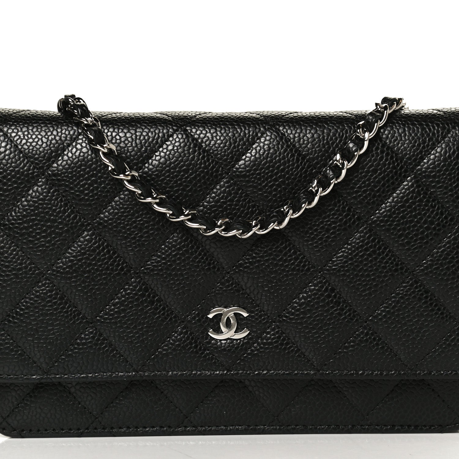 Chanel Caviar Quilted Wallet On Chain WOC Black 9 of 15