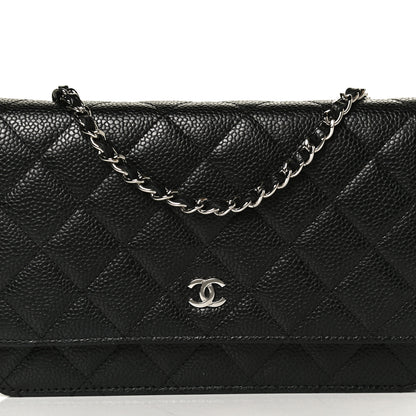 Chanel Caviar Quilted Wallet On Chain WOC Black 9 of 15