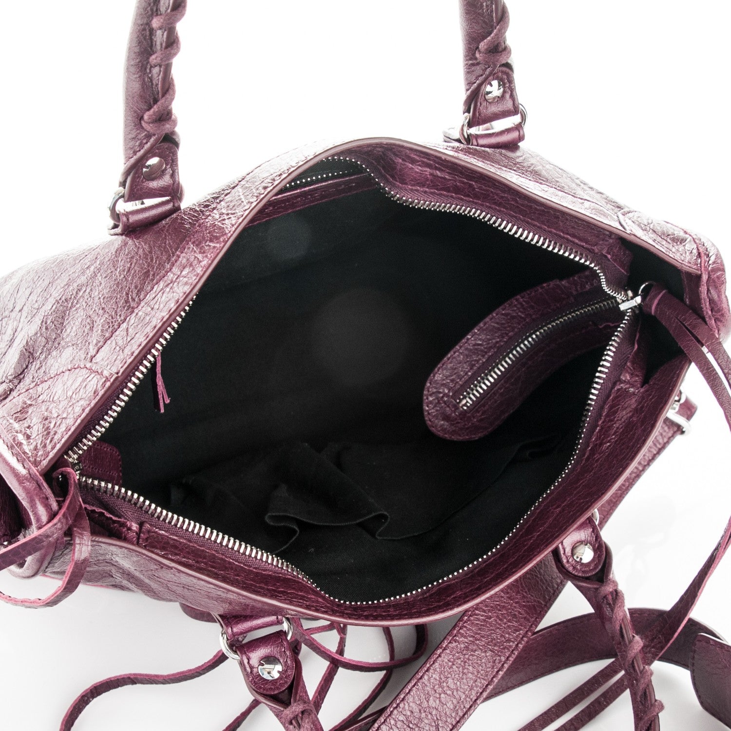 Balenciaga Agneau Classic Silver Hardware S City Violet Prune 5 of 8