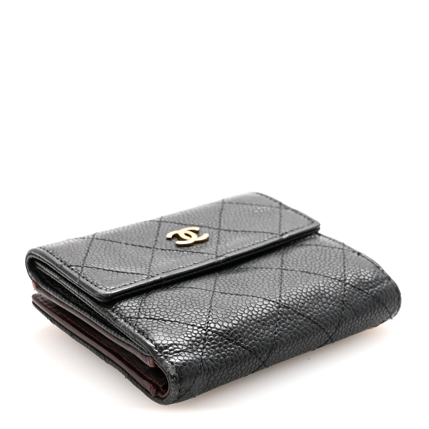 Chanel Caviar Quilted Compact French Flap Wallet Black 4 of 8