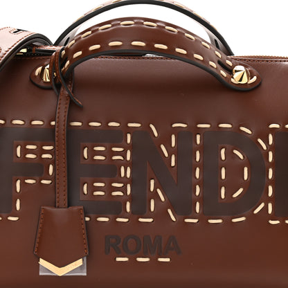 Fendi Vitello King Macro Stitchings Logo Medium By The Way Boston Bag Praline 12 of 12
