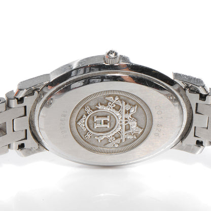 Hermes Stainless Steel 22mm Clipper Oval Quartz Watch Gold 5 of 6
