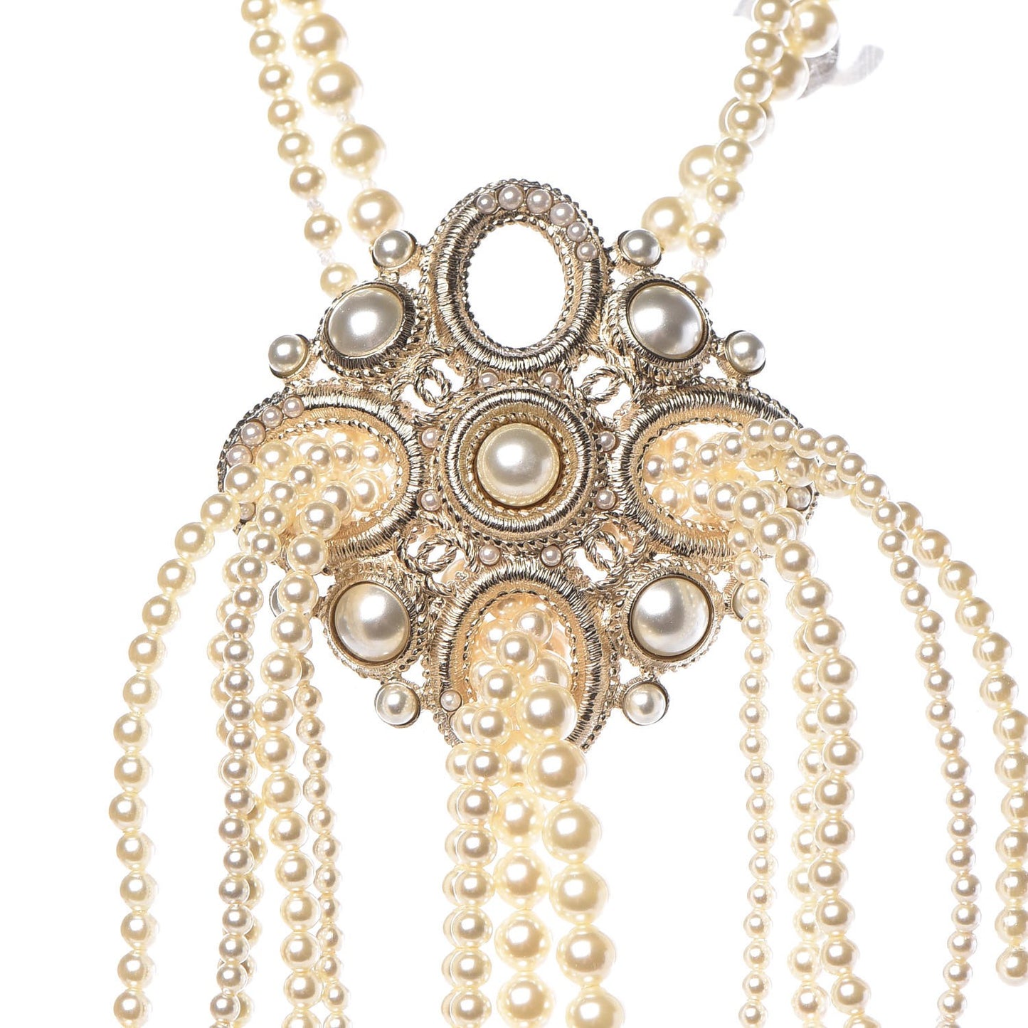 Pearl CC Multi Strand Necklace