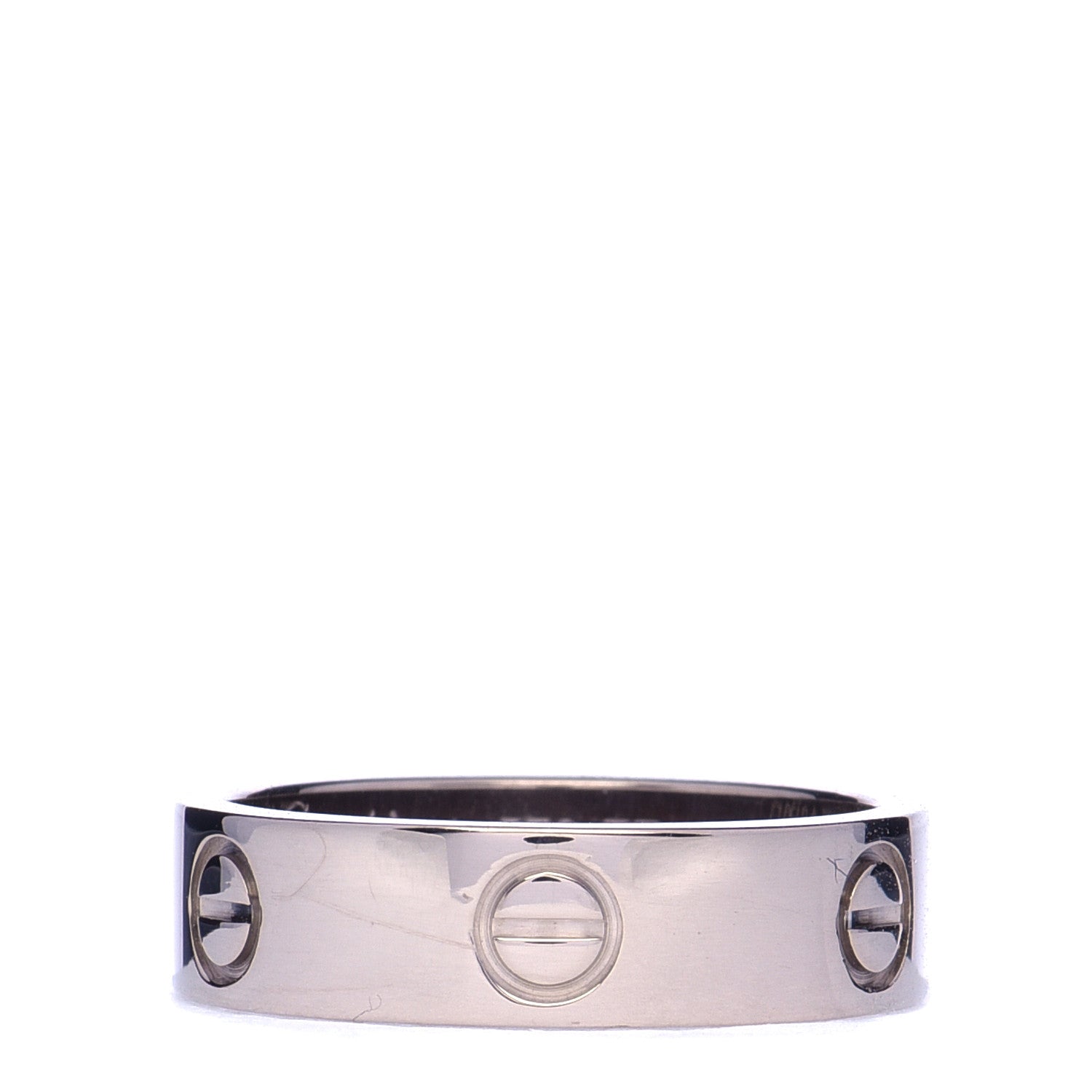 Cartier 18K White Gold 5.5mm LOVE Ring 55 7.25 1 of 5
