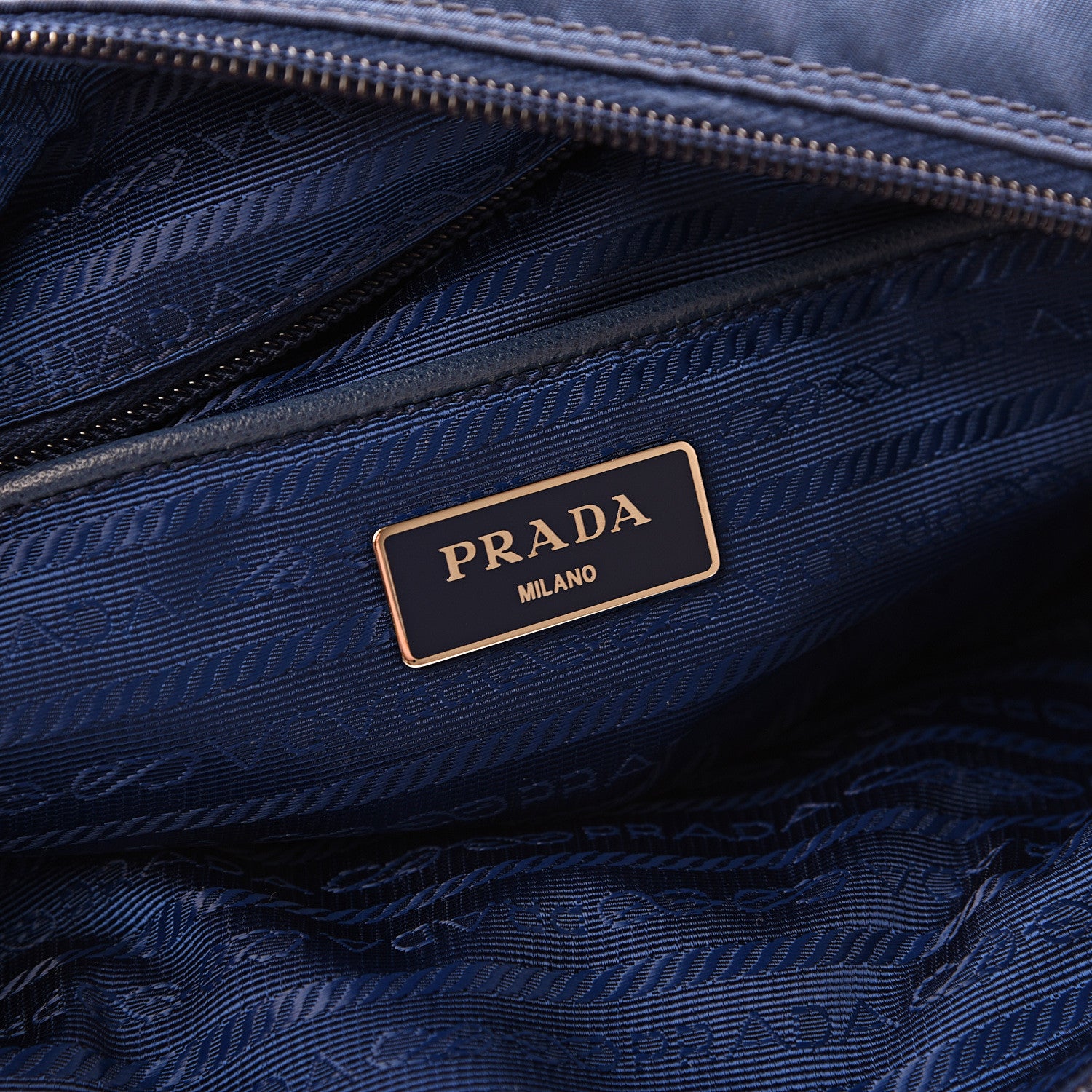 Prada Nylon Vela Saffiano Flat Messenger Bag Royal 6 of 11
