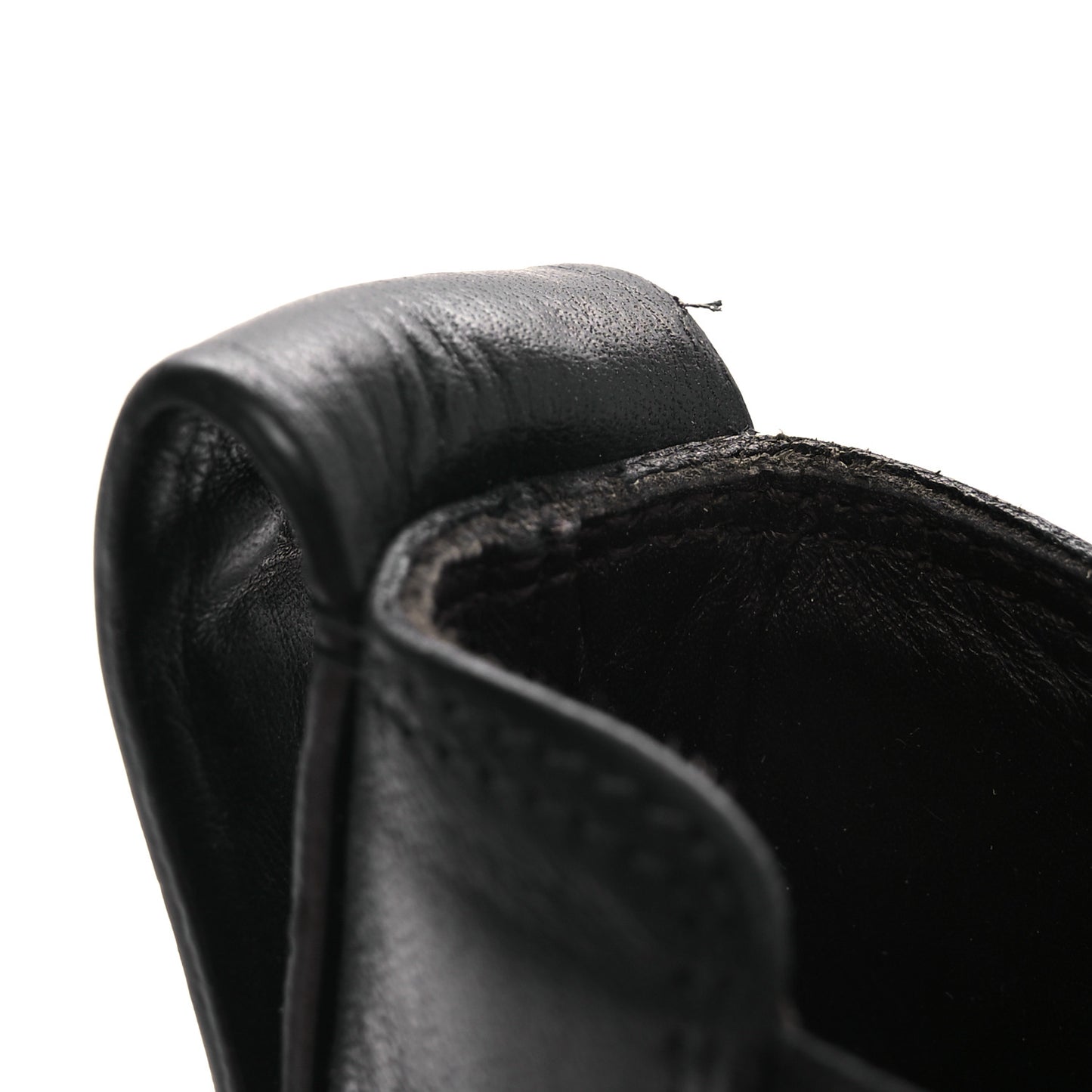 Calfskin The Tire Cropped Chelsea Boots 40.5 Black Tangerine
