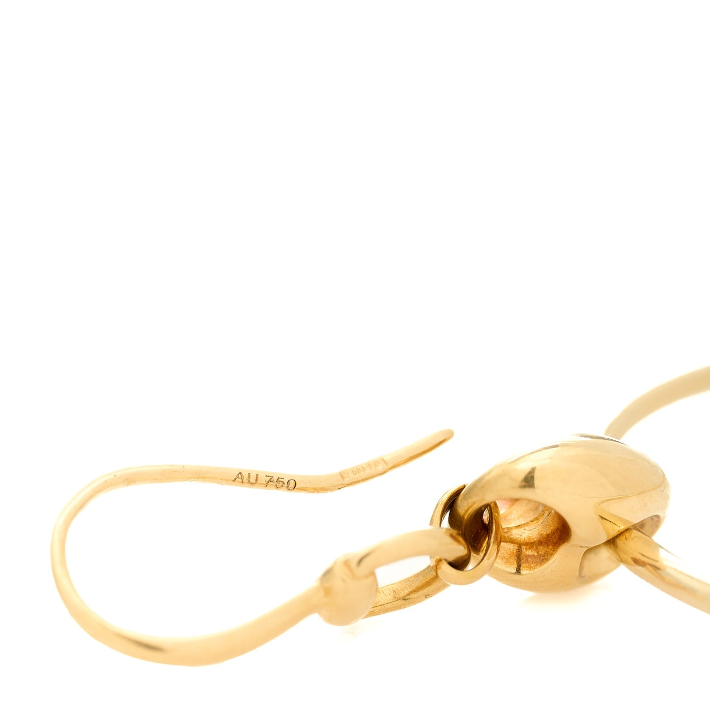 18K Yellow Gold Marina Hoop Earrings