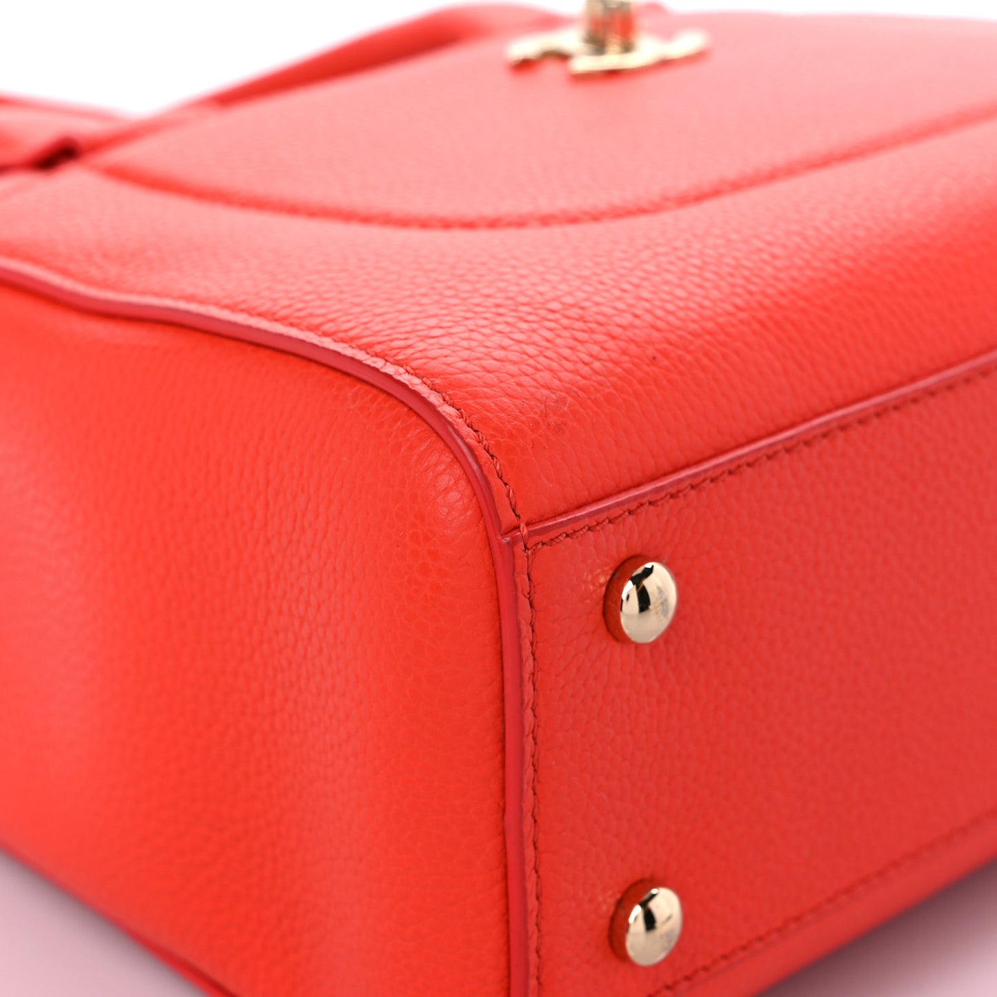 Grained Calfskin Mini Neo Executive Shopper Tote Red