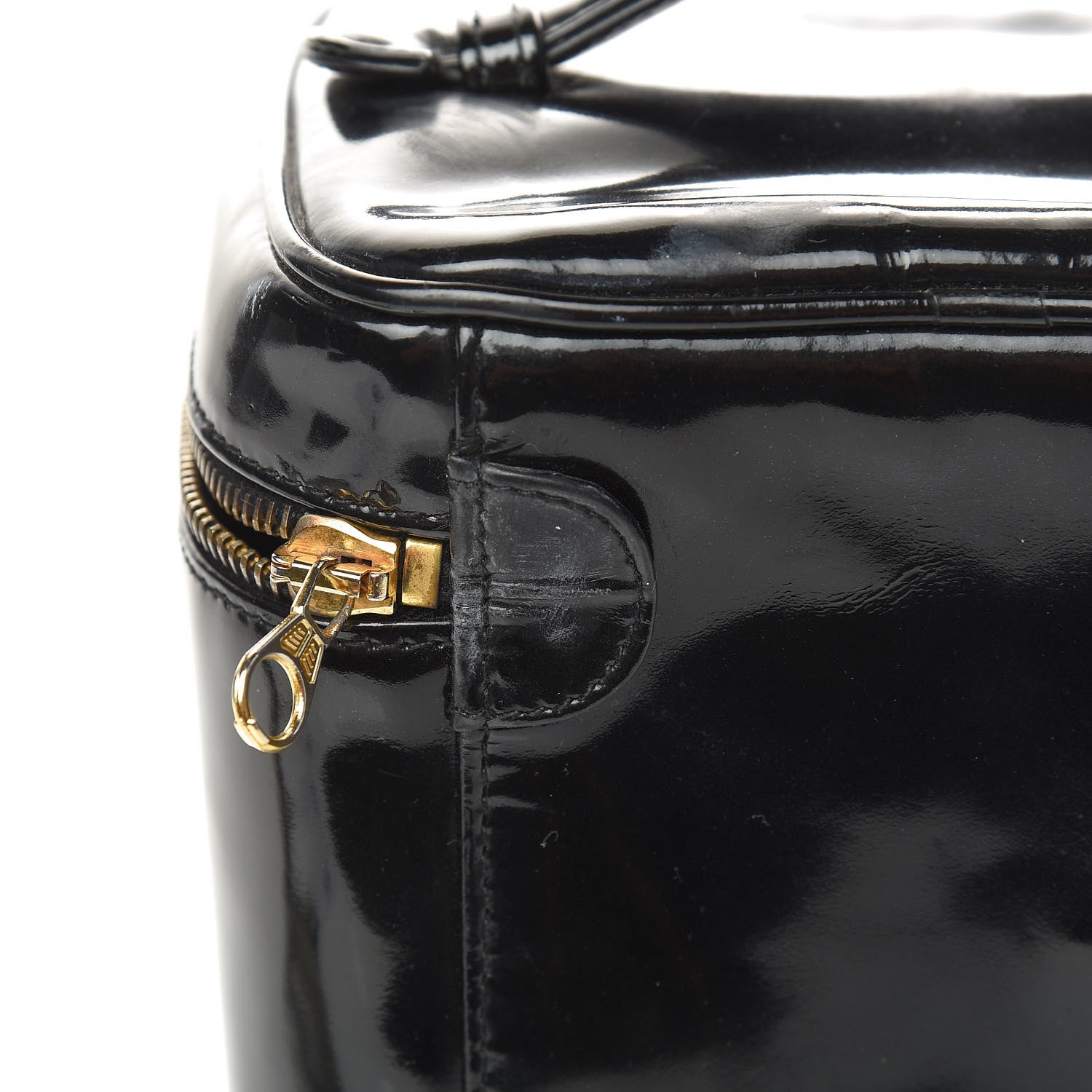 Chanel Patent Vanity Cosmetic Case Black 10 of 12