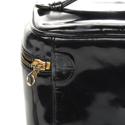 Chanel Patent Vanity Cosmetic Case Black 10 of 12