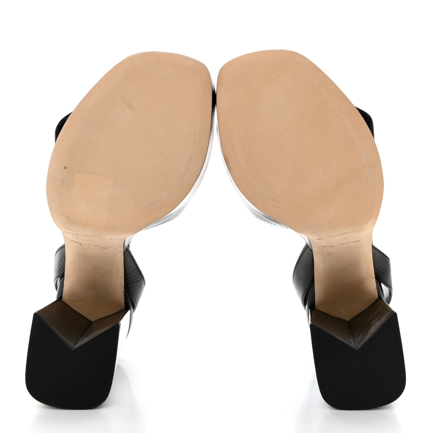 Calfskin Shake Platform Sandal 37 Black