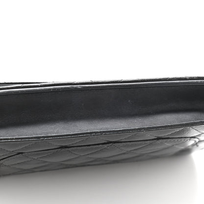 Chanel Distressed Patent Calfskin Quilted Reissue Wallet On Chain WOC Black 12 of 13