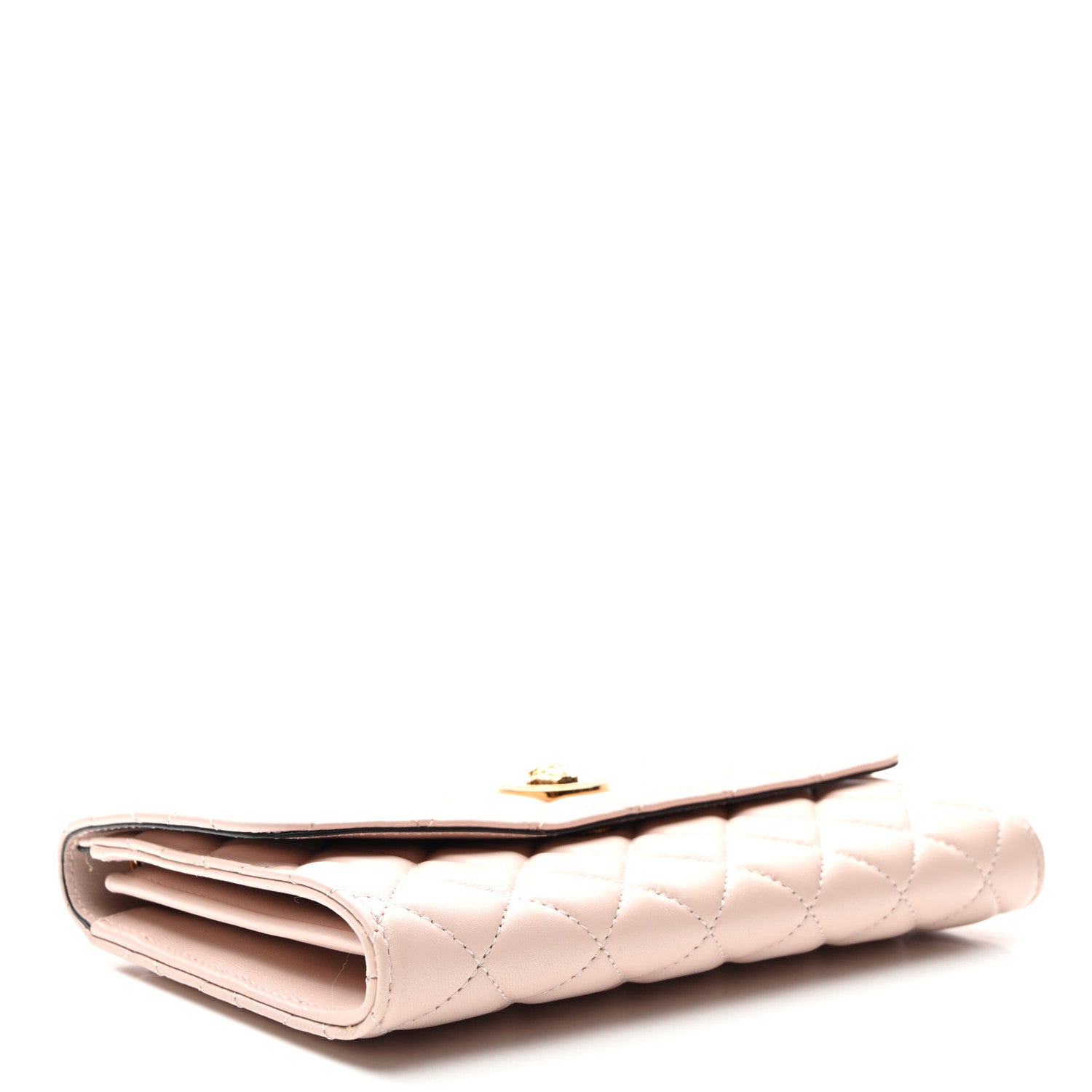 Versace Lambskin Quilted Medusa Wallet on Chain Crossbody Light Pink 4 of 10