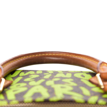 Louis Vuitton Monogram Graffiti Speedy 30 Green 8 of 11