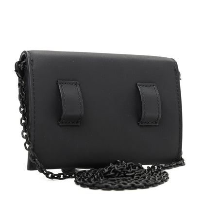 Christian Dior Ultra Matte Calfskin Nano Saddle Chain Pouch Black 3 of 7