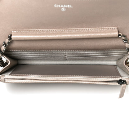 Chanel Caviar Quilted Wallet On Chain WOC Grey 4 of 10