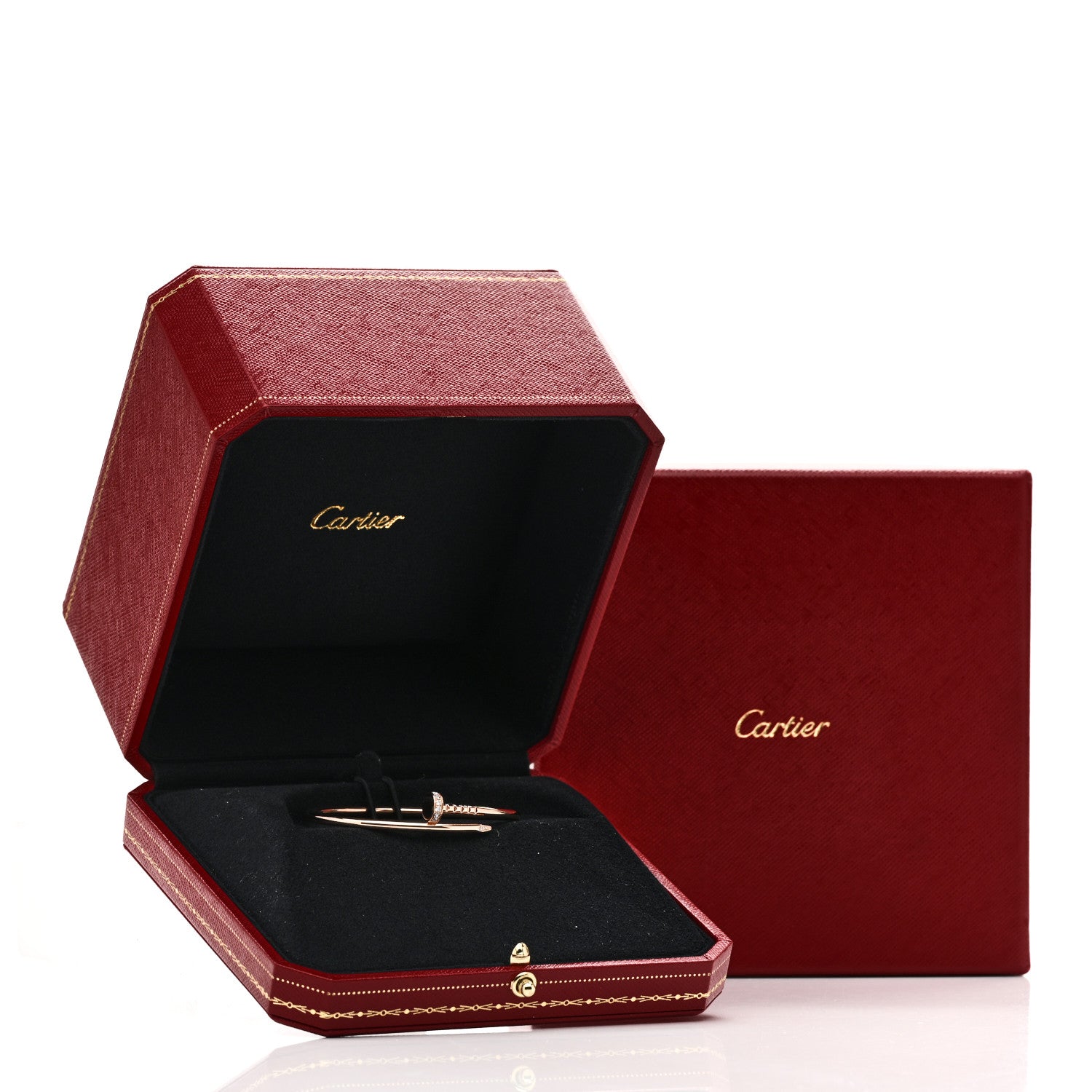 Cartier 18K Pink Gold Diamond Small Juste Un Clou Bracelet 15 5 of 5