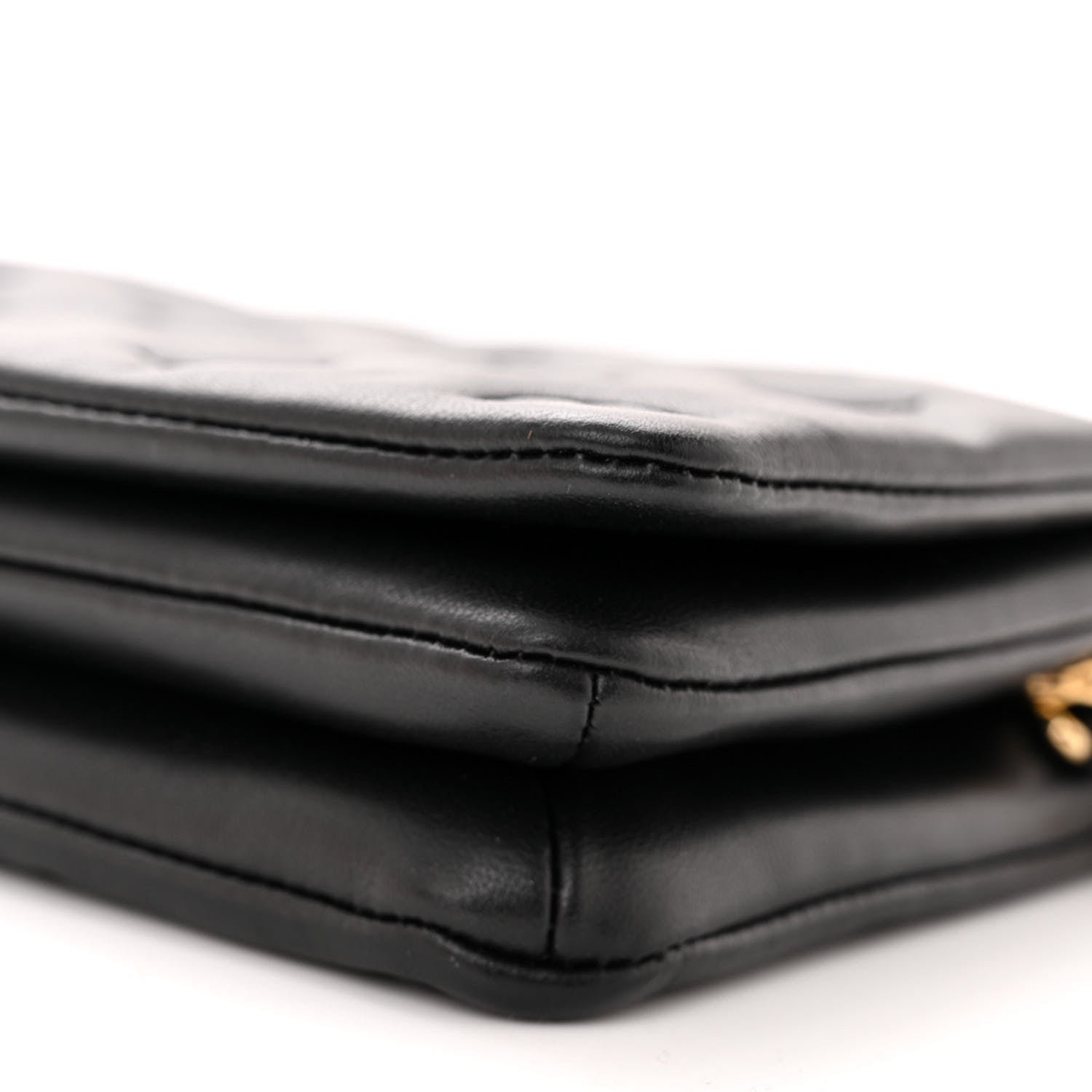Louis Vuitton Lambskin Embossed Monogram Pochette Coussin Black 8 of 18