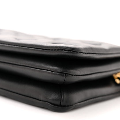 Louis Vuitton Lambskin Embossed Monogram Pochette Coussin Black 8 of 18
