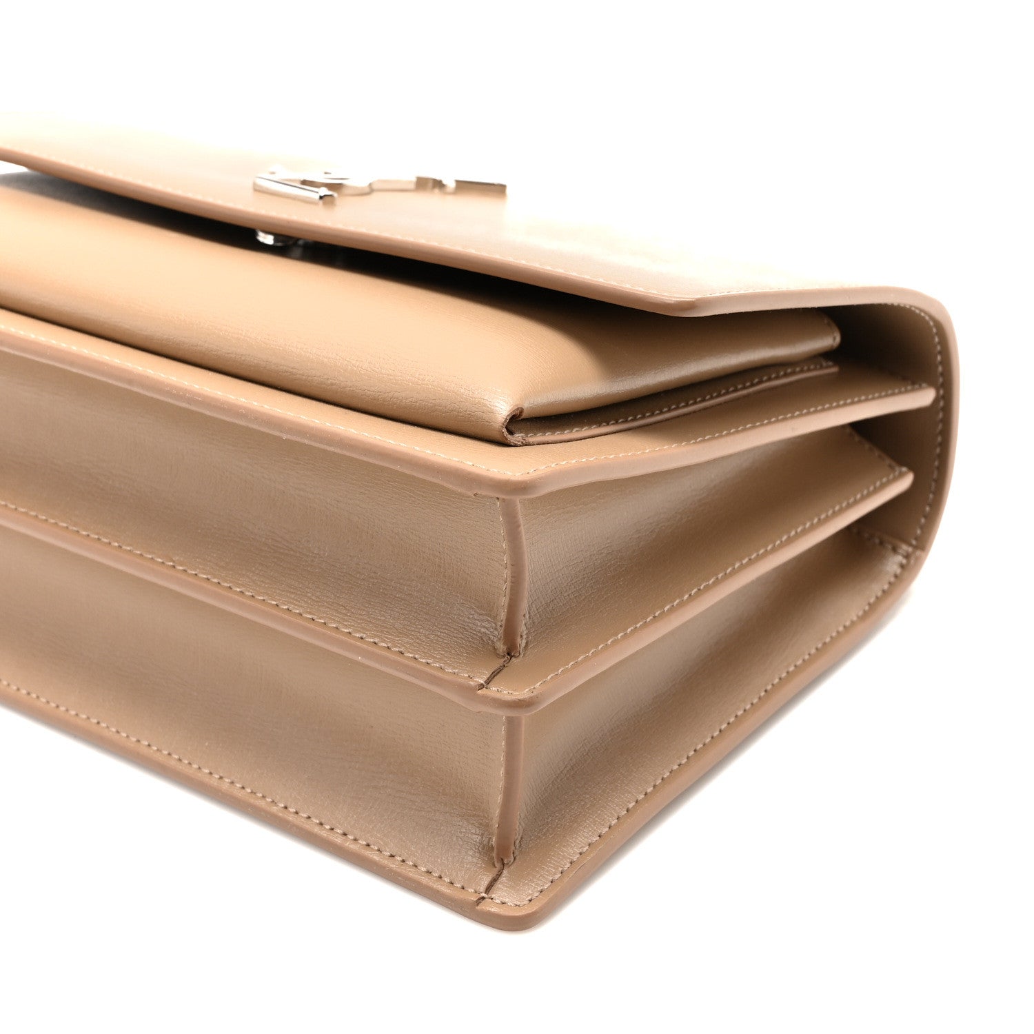 Saint Laurent Calfskin Medium Monogram Sunset Dark Beige 10 of 10