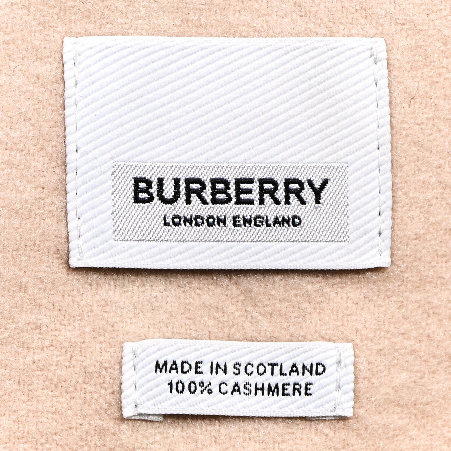 Burberry Cashmere Giant Check Fringe Scarf Limestone 3 of 3