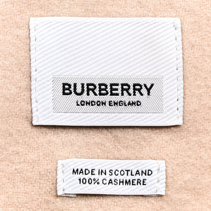 Burberry Cashmere Giant Check Fringe Scarf Limestone 3 of 3