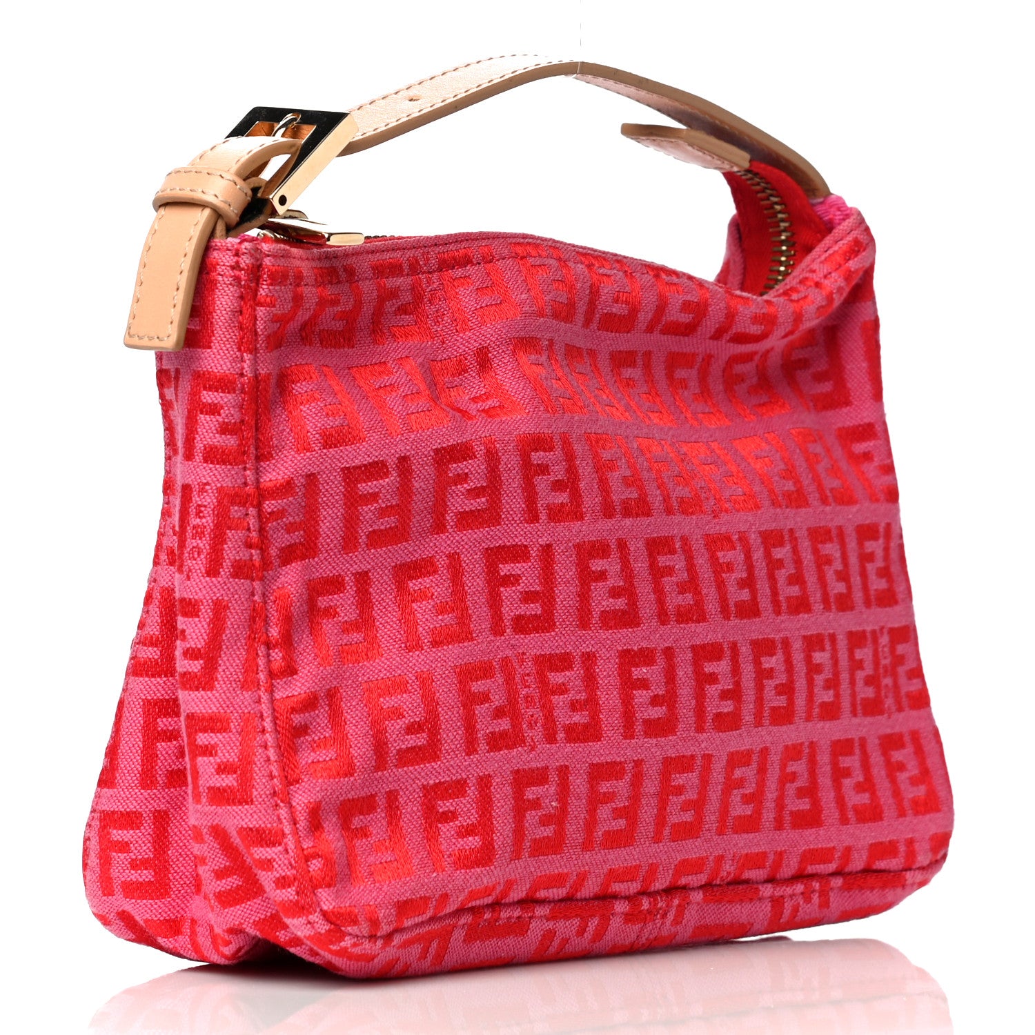 Fendi Zucchino Mini Pochette Pink 2 of 9