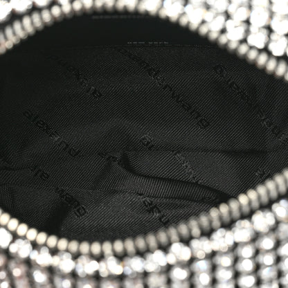 Alexander Wang Mesh Crystal Rhinestone Mini Heiress Pouch Black Silver 5 of 8