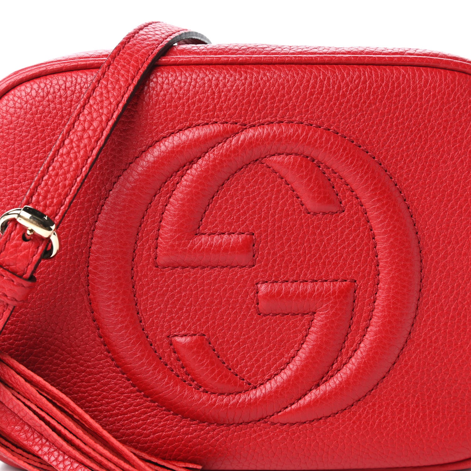 Gucci Pebbled Calfskin Small Soho Disco Bag Tabasco Red 11 of 11
