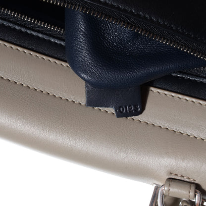Celine Textured Calfskin and Suede Medium Trapeze Tri-Color Sand 9 of 9