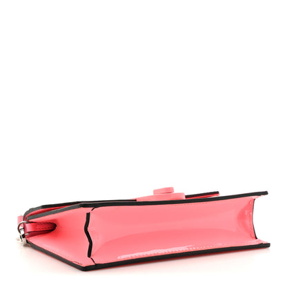 Christian Louboutin Patent Calfskin Small Elisa Baguette Bubble Gum 4 of 16