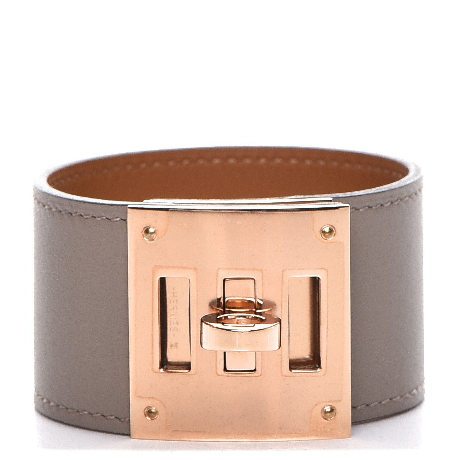 Hermes Swift Kelly Dog Bracelet T3 Gris Asphalte 1 of 7